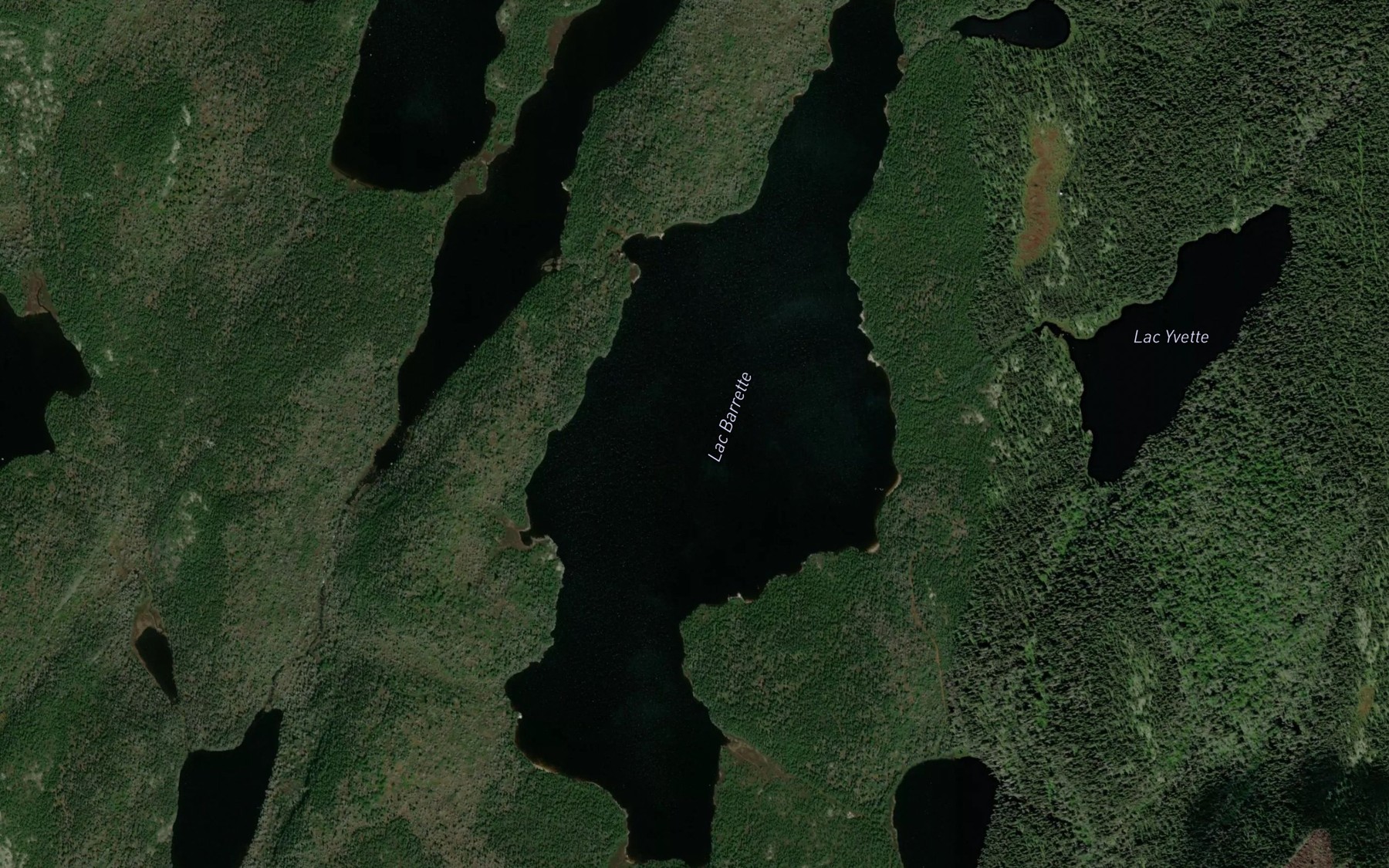 Satellite map of the Lac Barrette