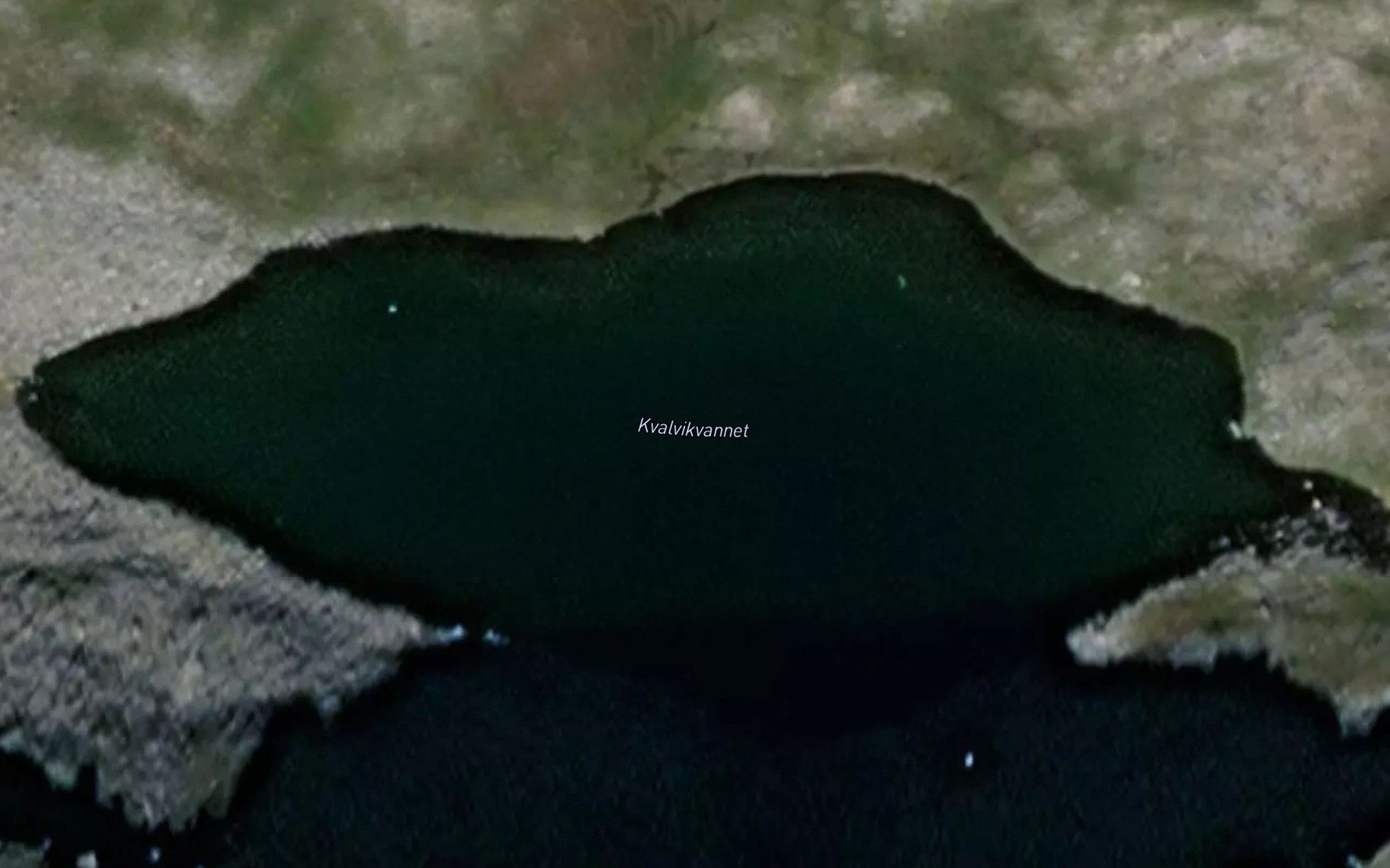 Satellite map of the Kvalvikvatnet