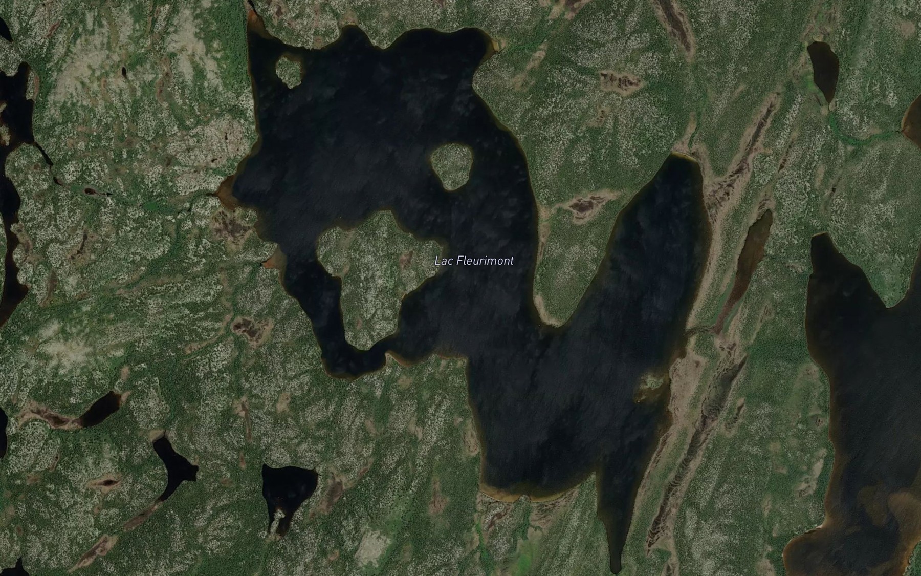 Satellite map of the Lac Fleurimont