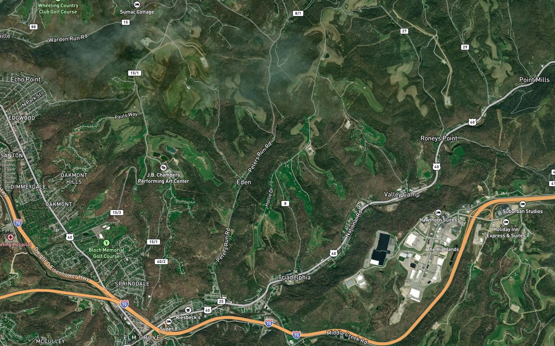 Satellite map of the Boyd Spring