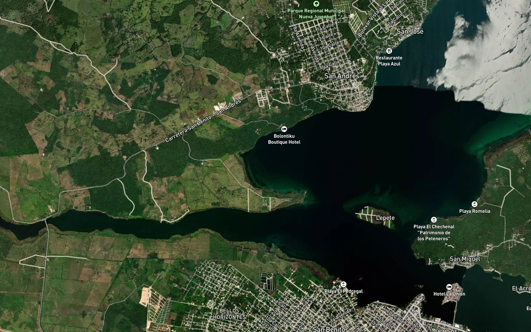 Satellite map of the Ensenada San Jeronimo