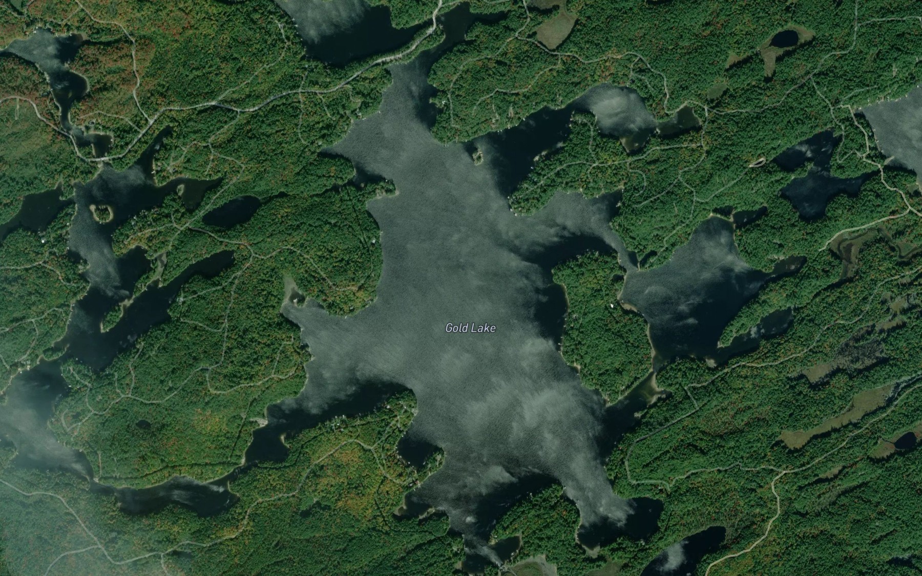 Satellite map of the Gold Lake