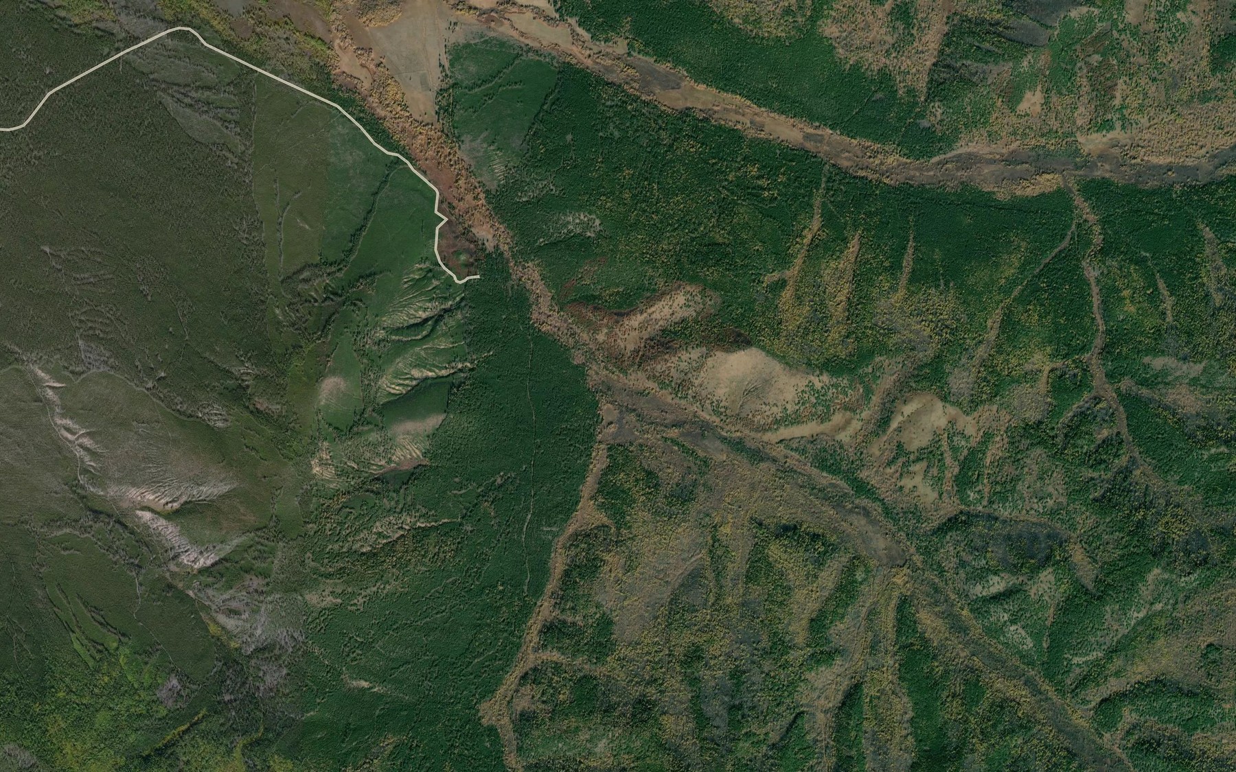Satellite map of the Tamokta