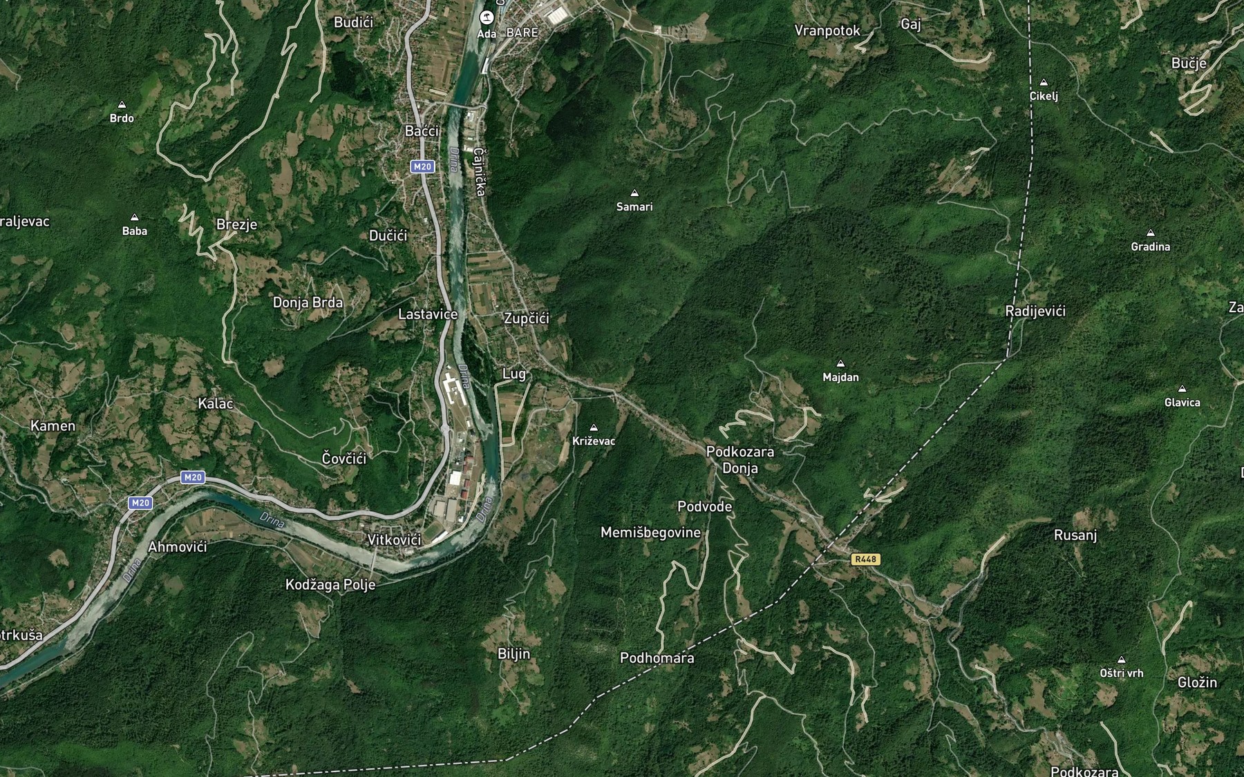 Satellite map of the Biocka