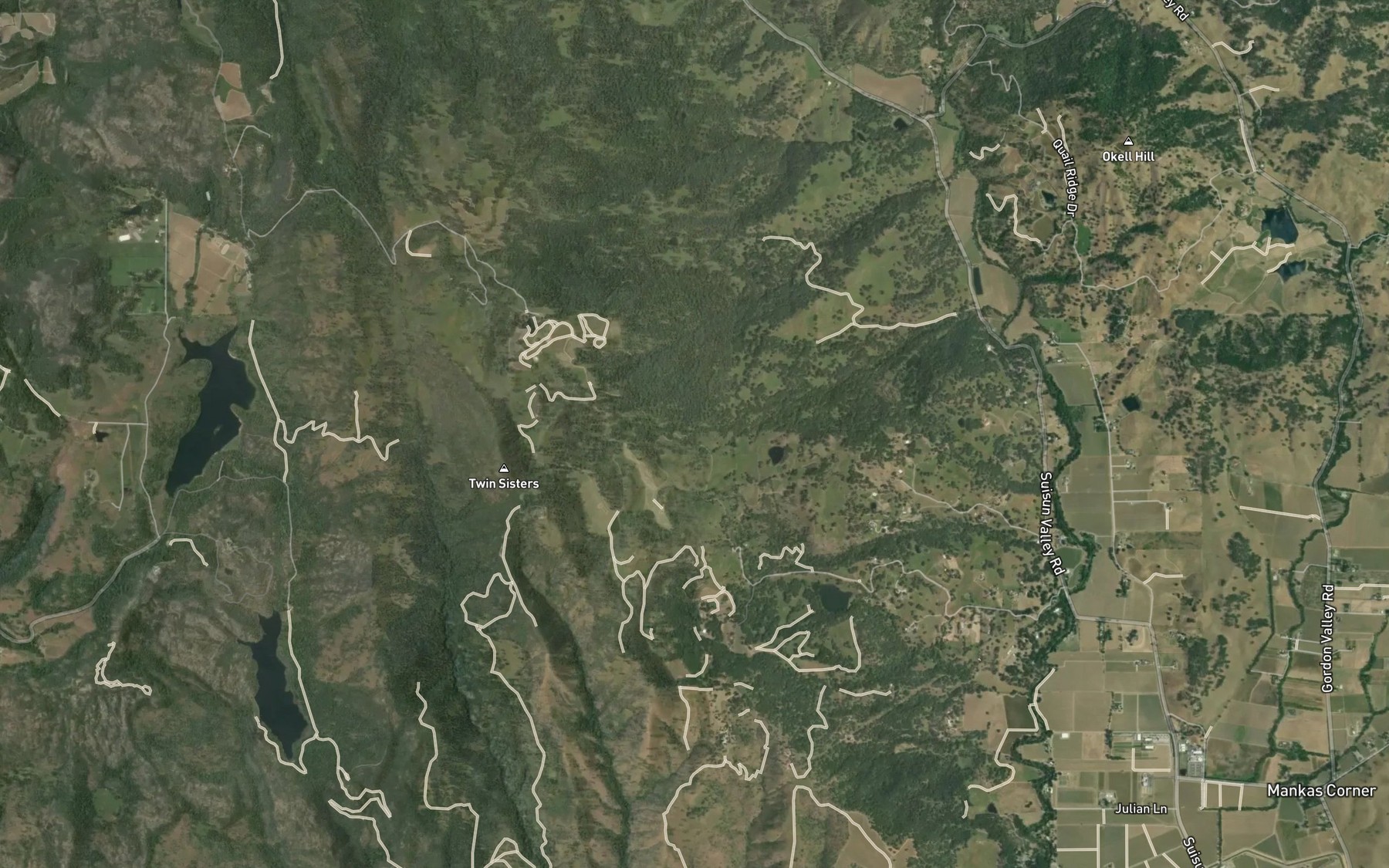 Satellite map of the Tindle Spring