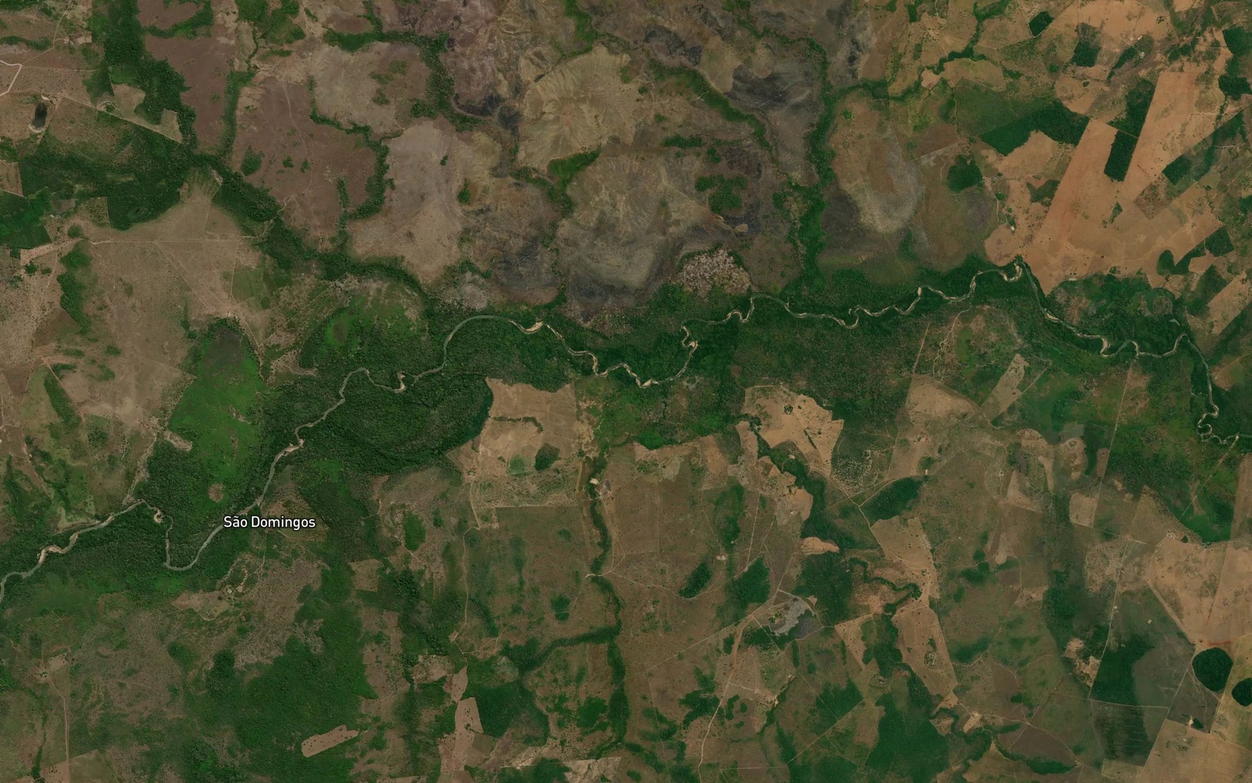 Satellite map of the Corrego Barreiros