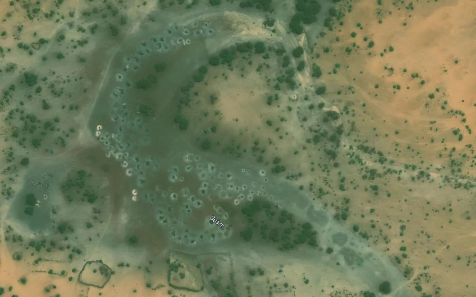 Satellite map of the Ouara
