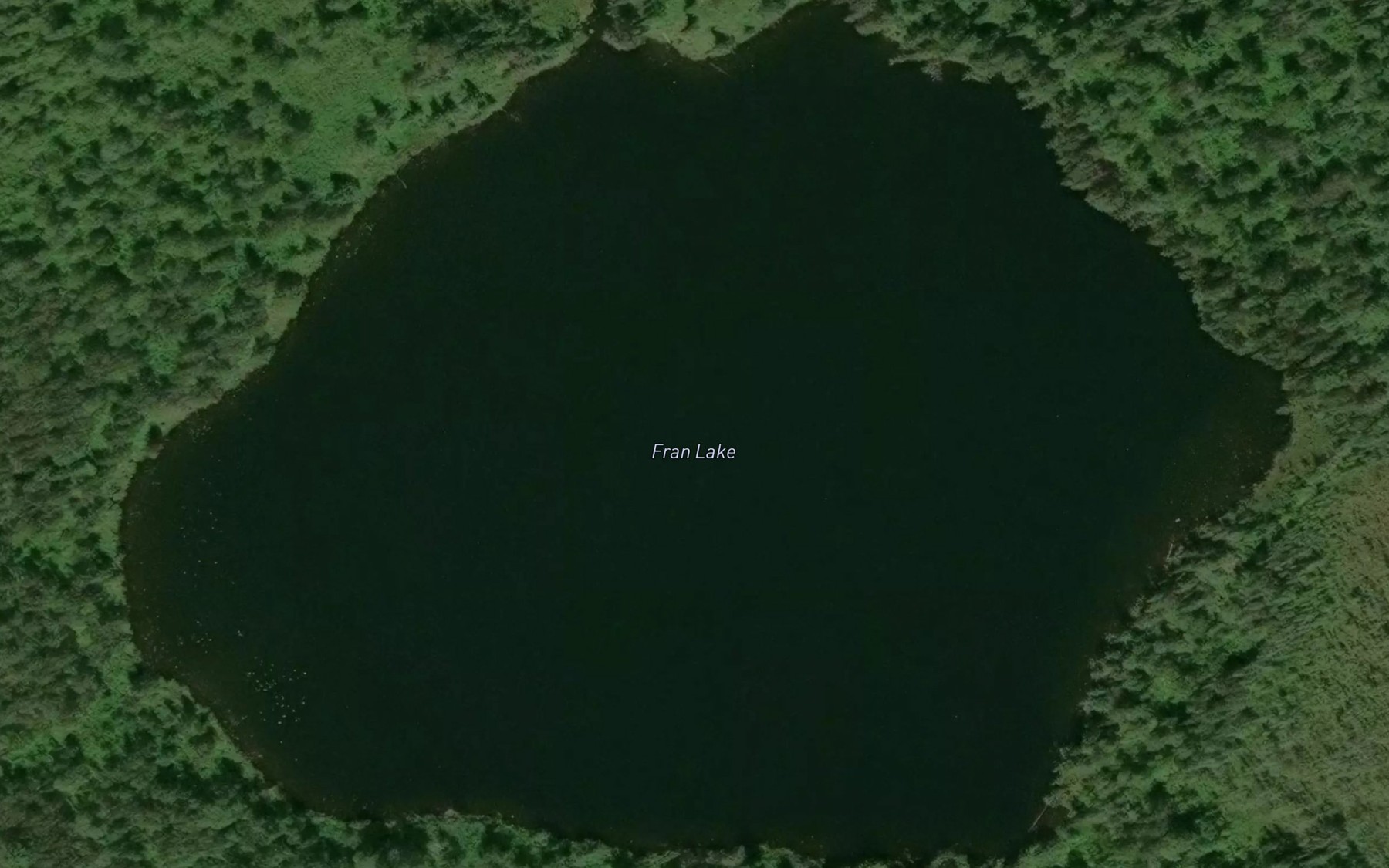 Satellite map of the Fran Lake