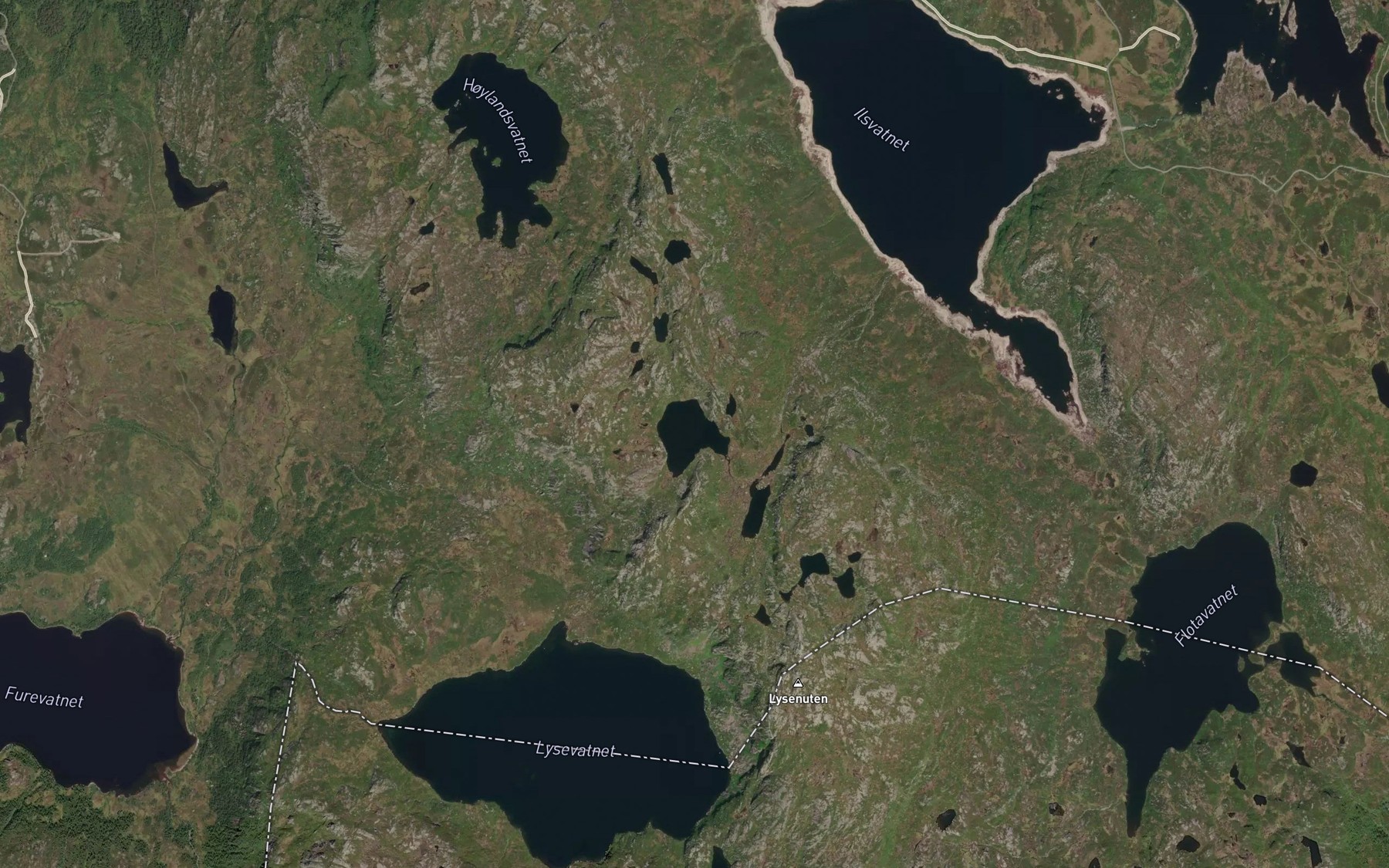 Satellite map of the Veradalstjorn