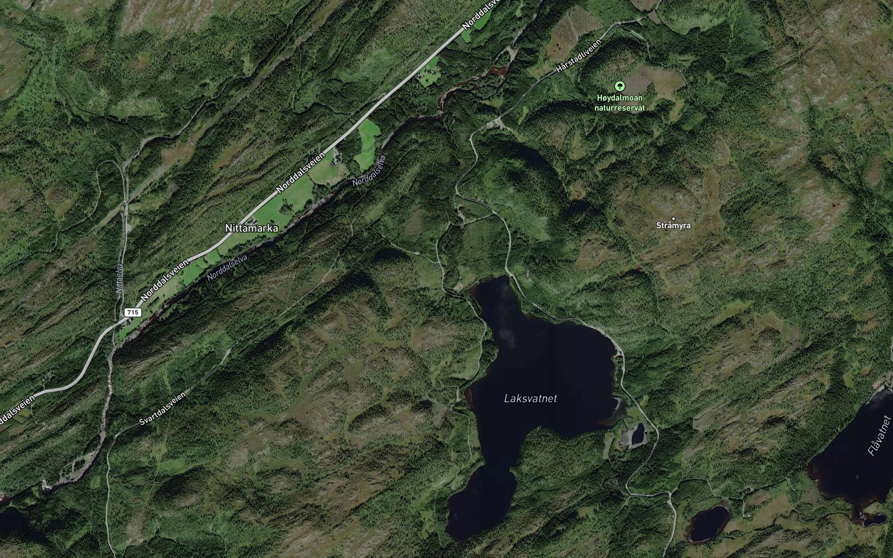 Satellite map of the Laksbekken