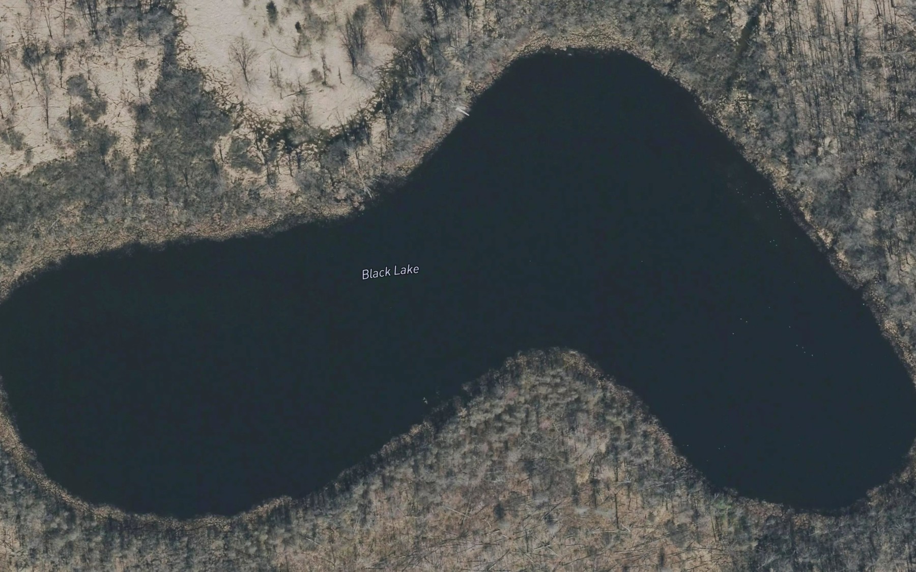 Satellite map of the Black Lake