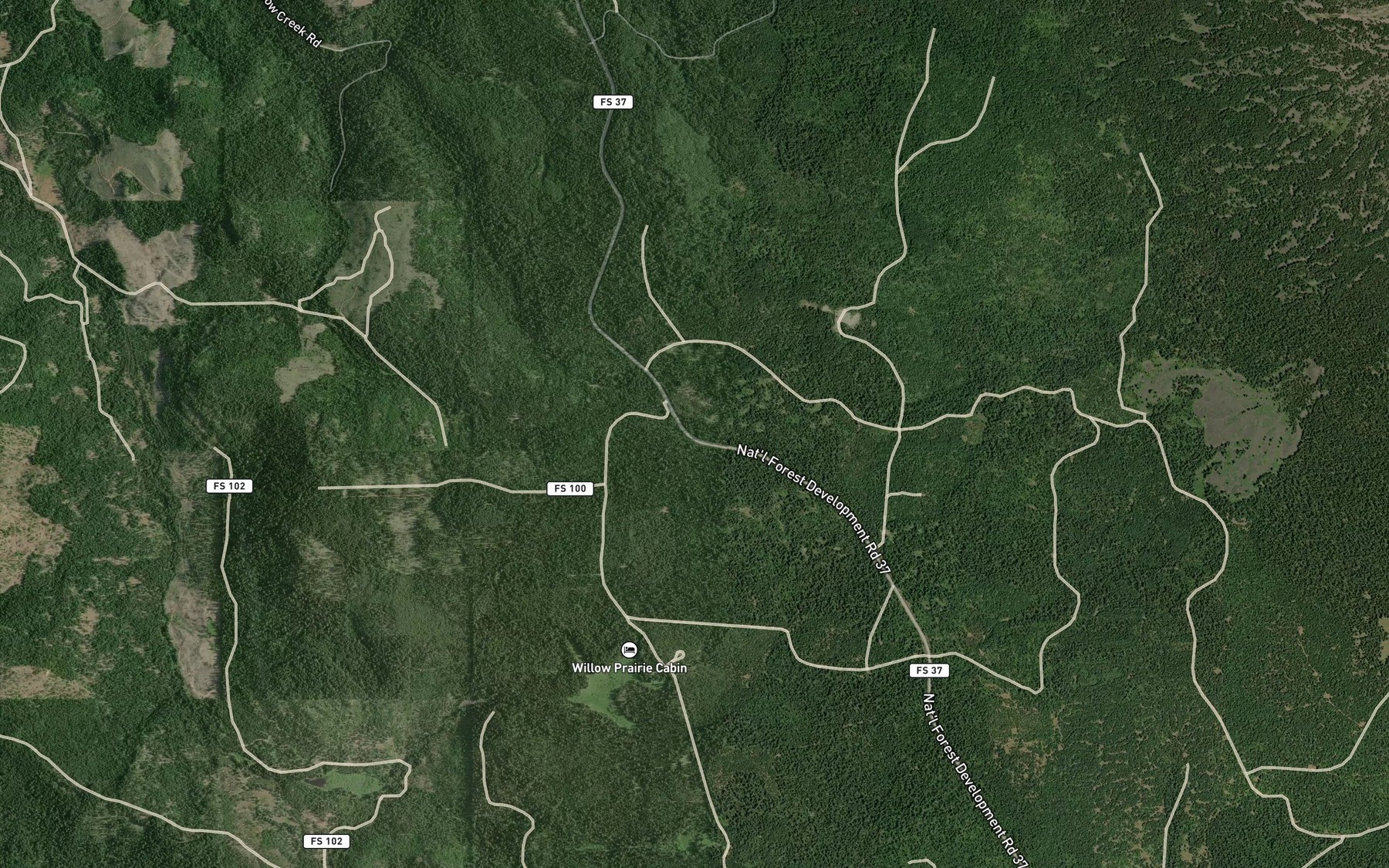 Satellite map of the Bear Pan Spring