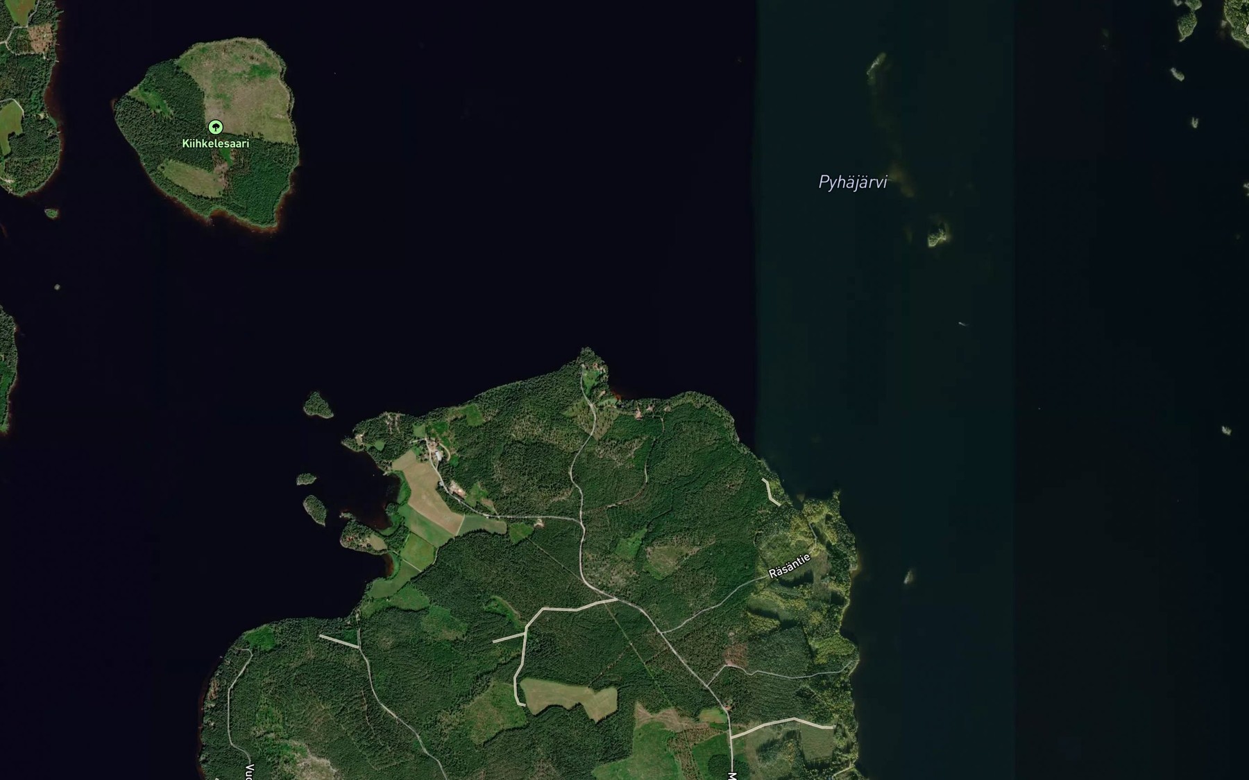 Satellite map of the Hiekanlahti