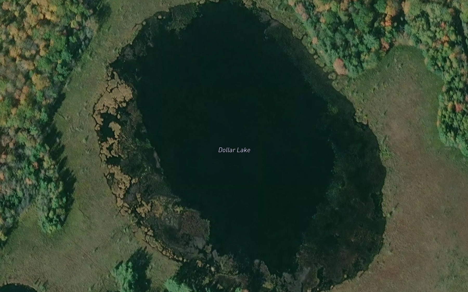 Satellite map of the Dollar Lake