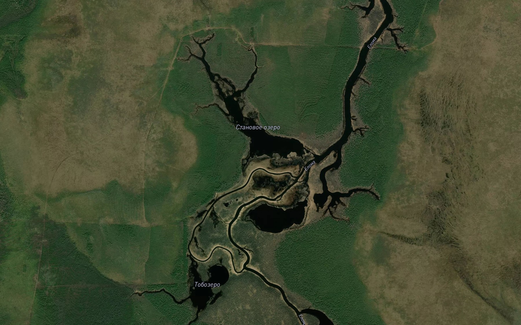 Satellite map of the Ozero Stanovo