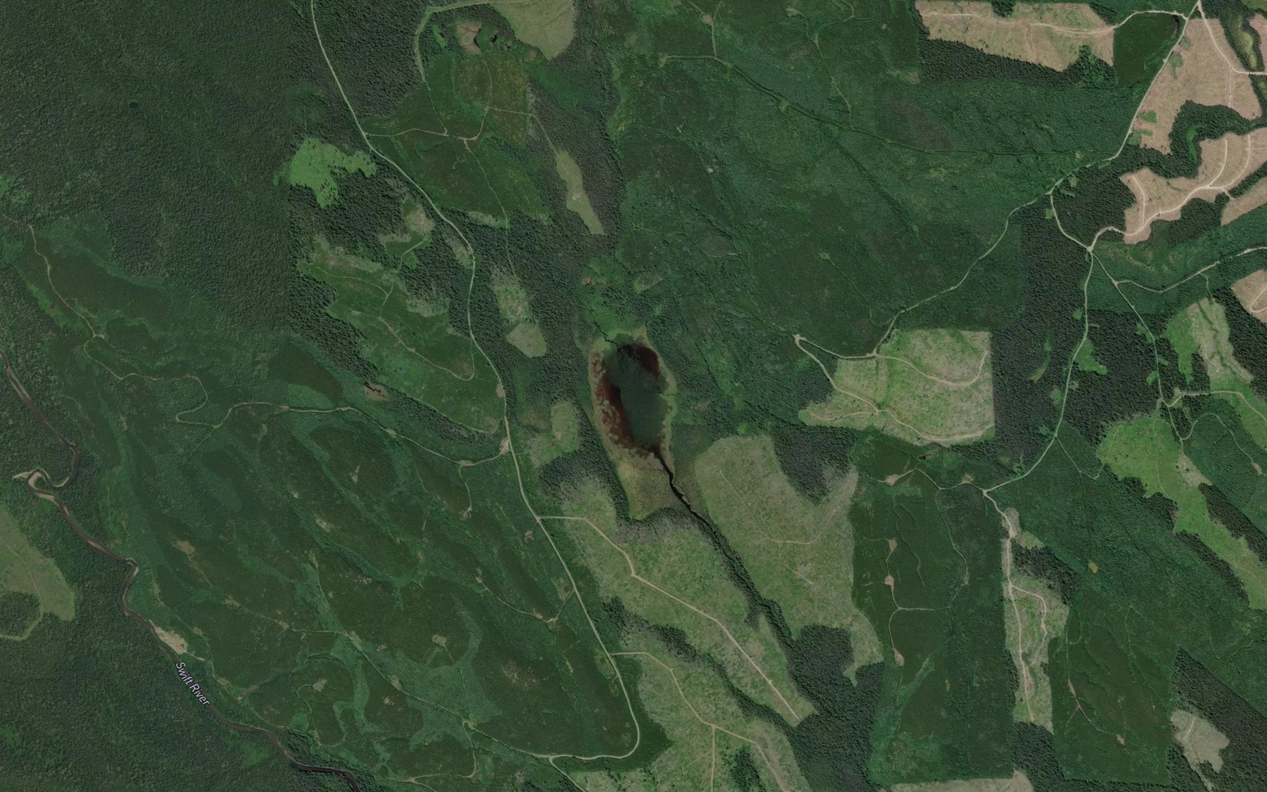 Satellite map of the Bendixon Lake