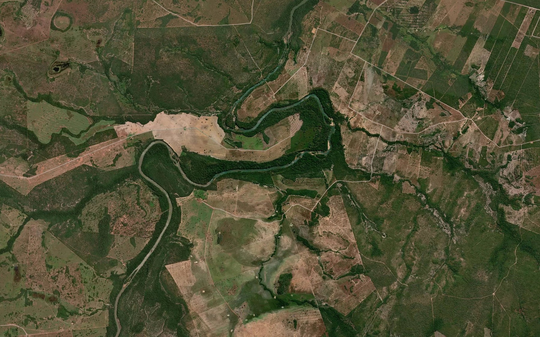 Satellite map of the Corrego Peroba