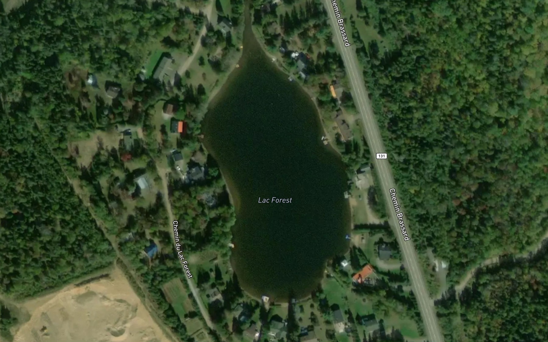 Satellite map of the Lac Forest
