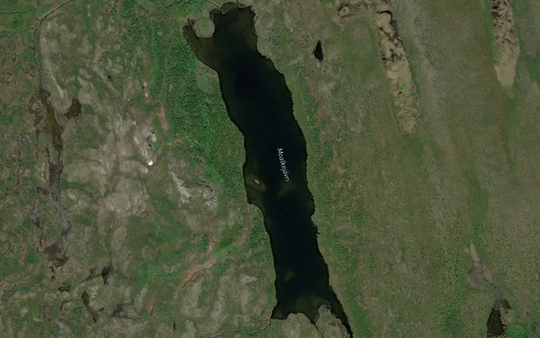 Satellite map of the Moalkejavri