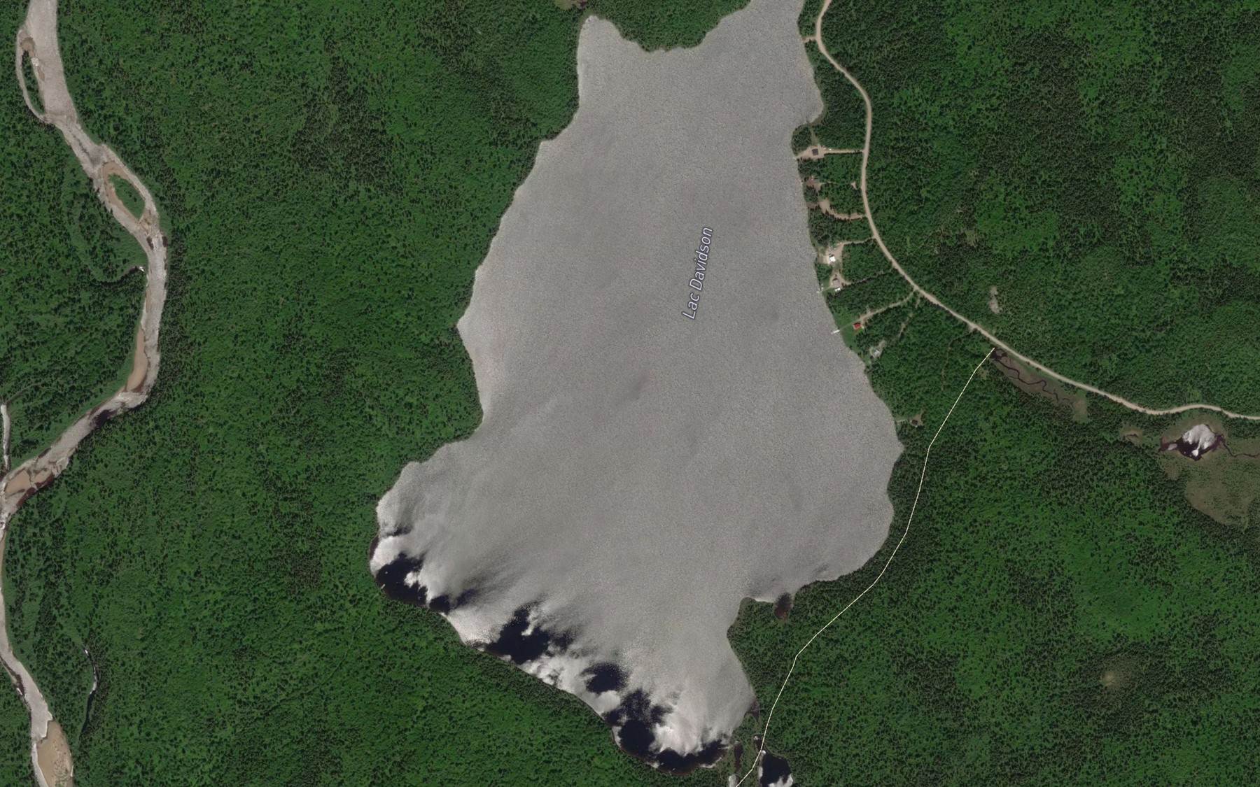 Satellite map of the Lac Davidson