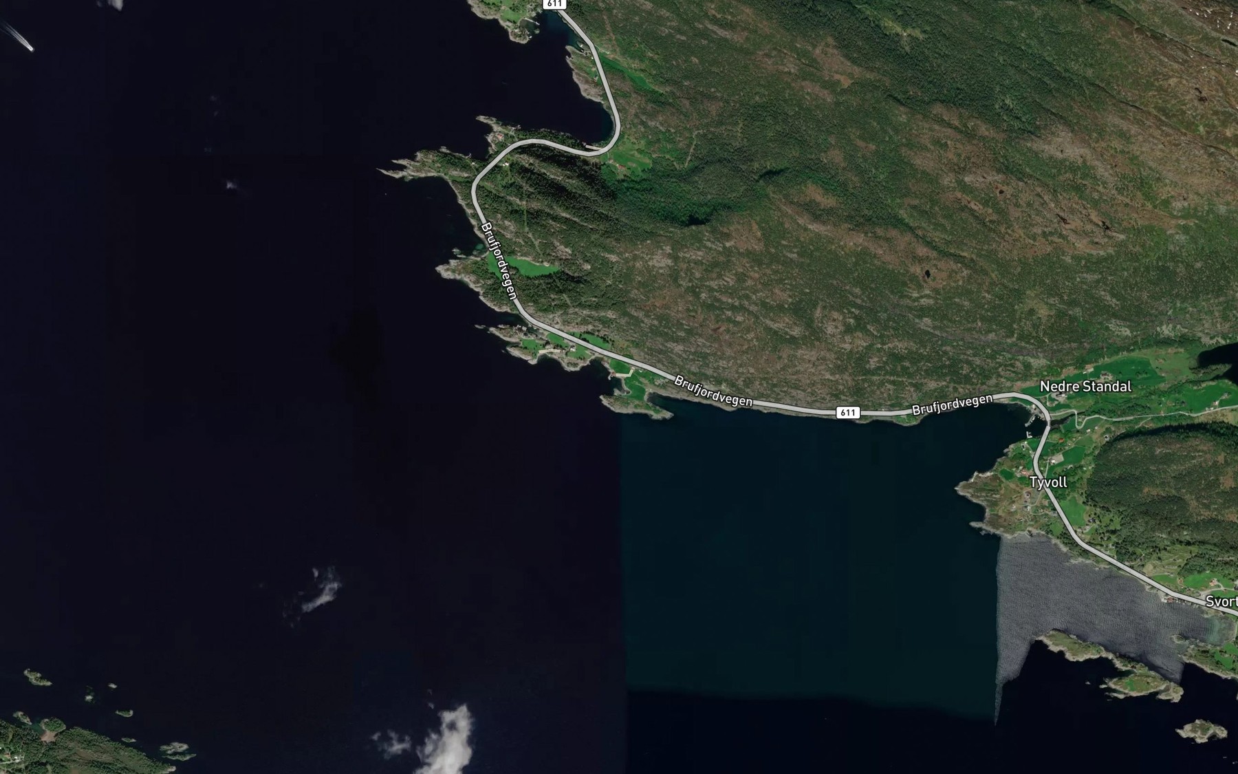 Satellite map of the Vestre Floholmvika