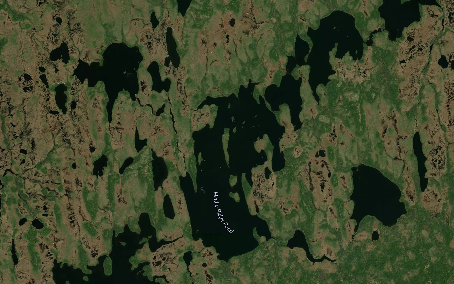 Satellite map of the Middle Ridge Pond