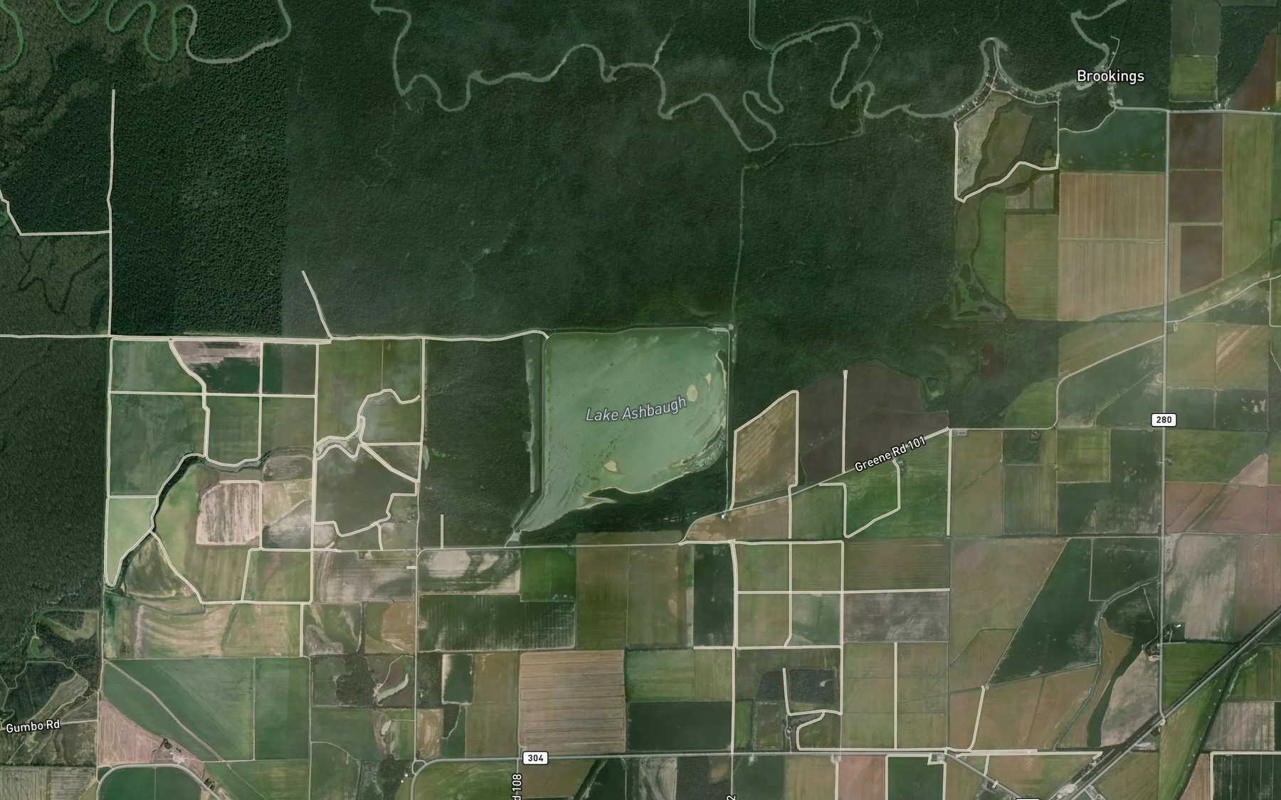 Satellite map of the Little Lake