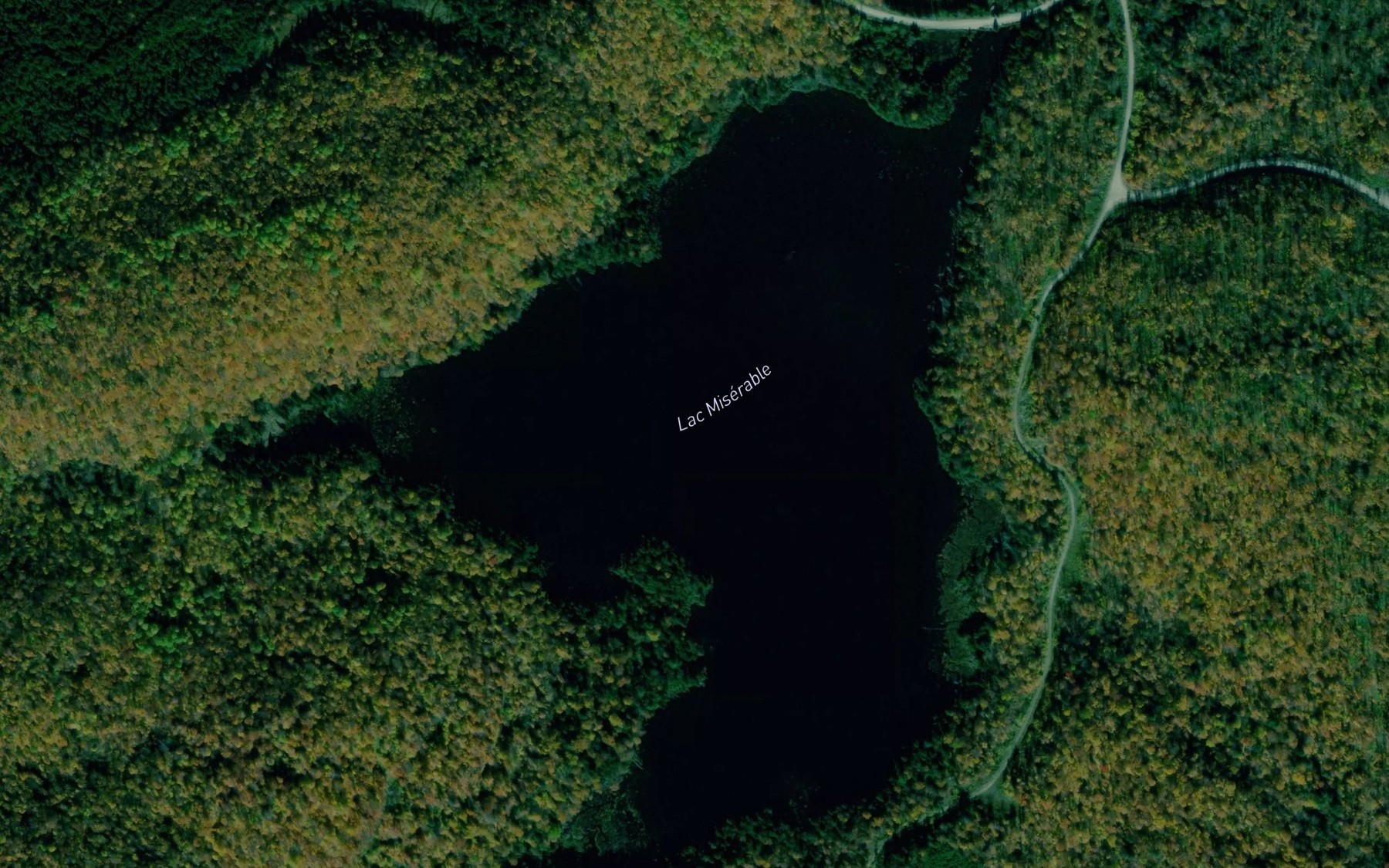 Satellite map of the Lac Miserable