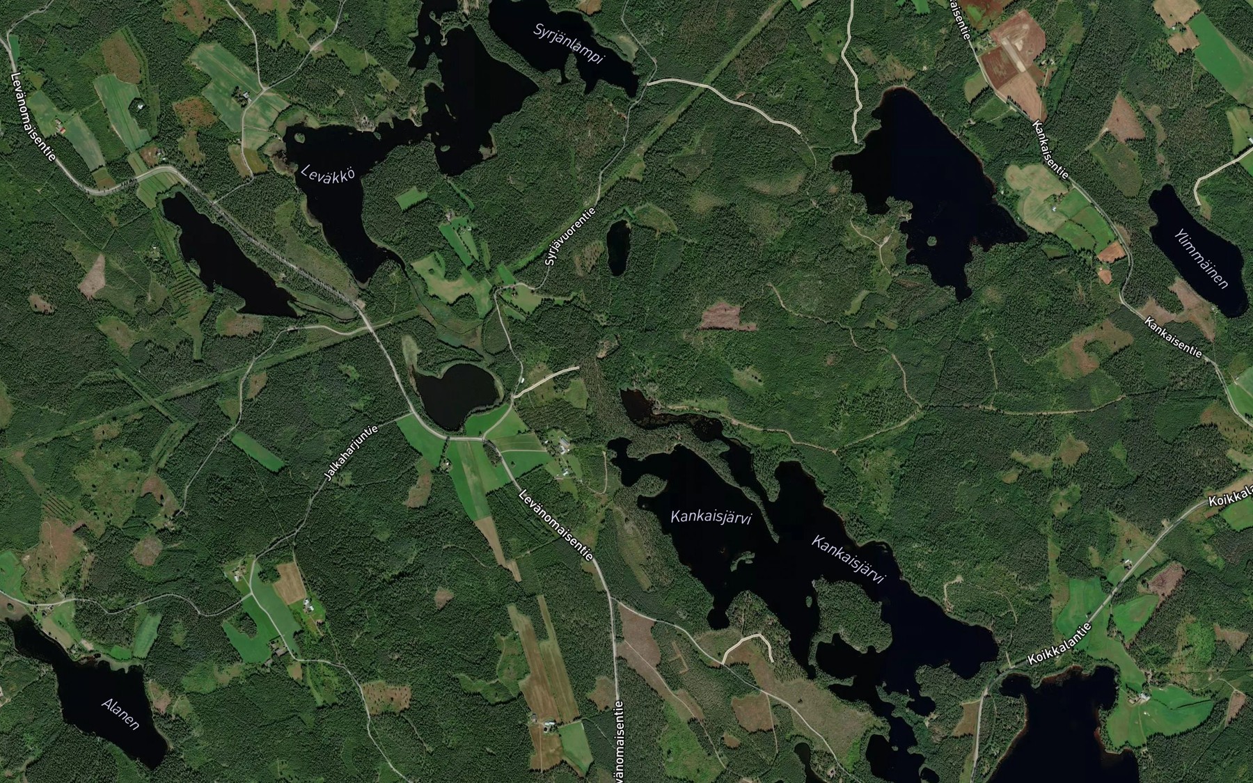 Satellite map of the Levajoki
