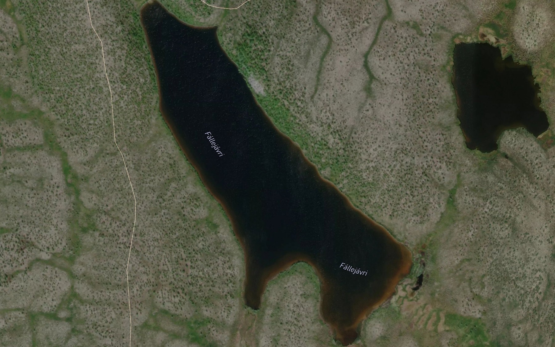 Satellite map of the Fallejavri