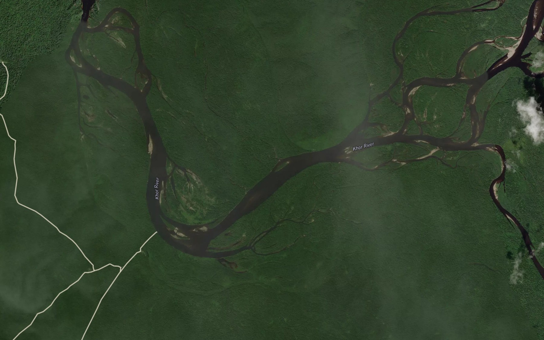 Satellite map of the Protoka Teplaya