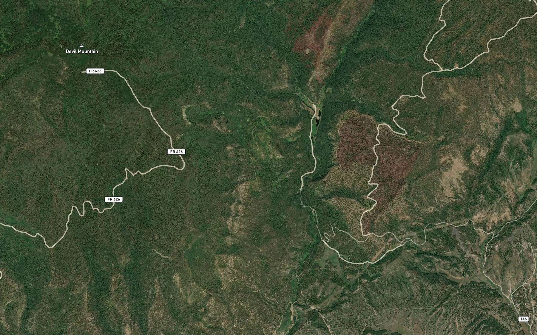 Satellite map of the Snow Spring
