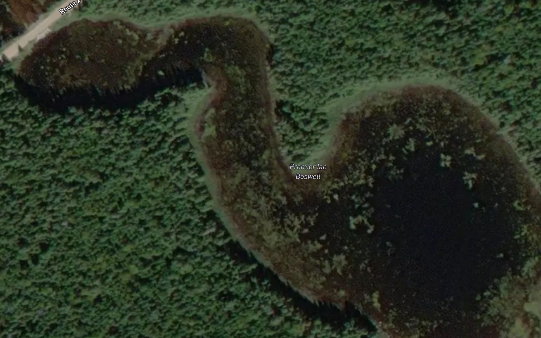 Satellite map of the Premier lac Boswell