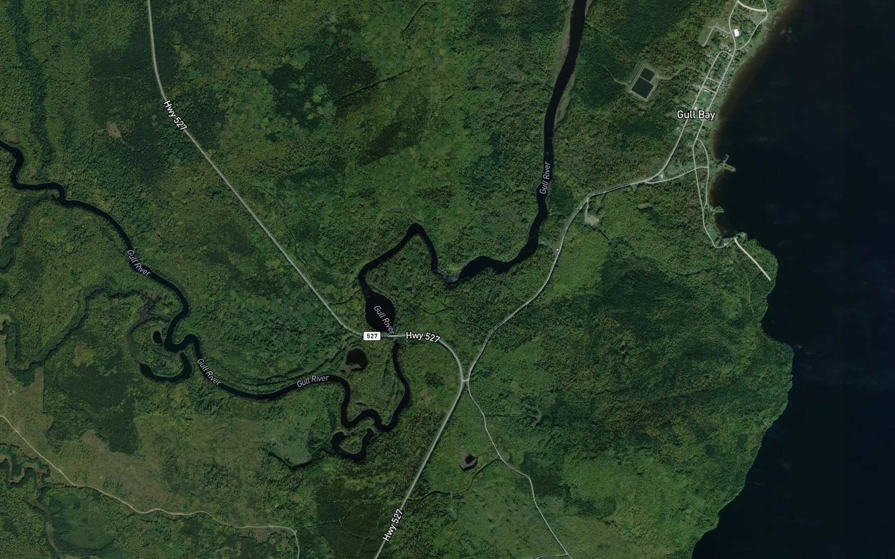Satellite map of the Pogojiwaenaun Rapids