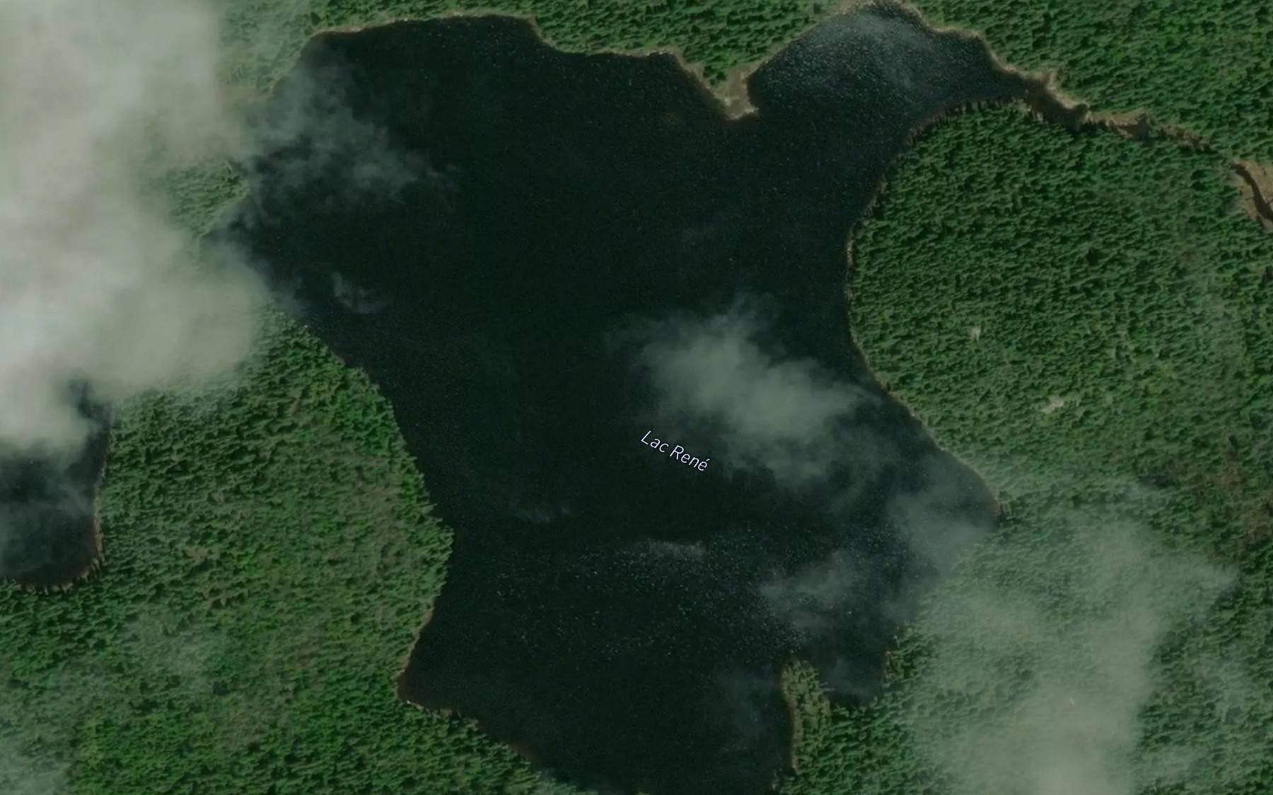 Satellite map of the Lac Rene