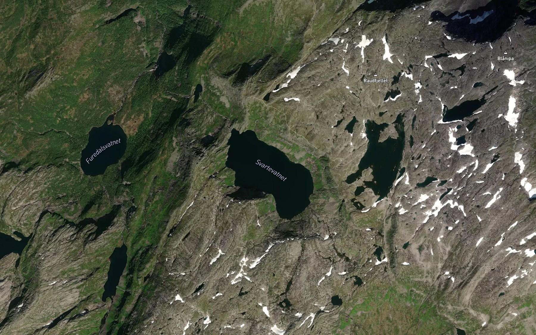 Satellite map of the Svartevatnet