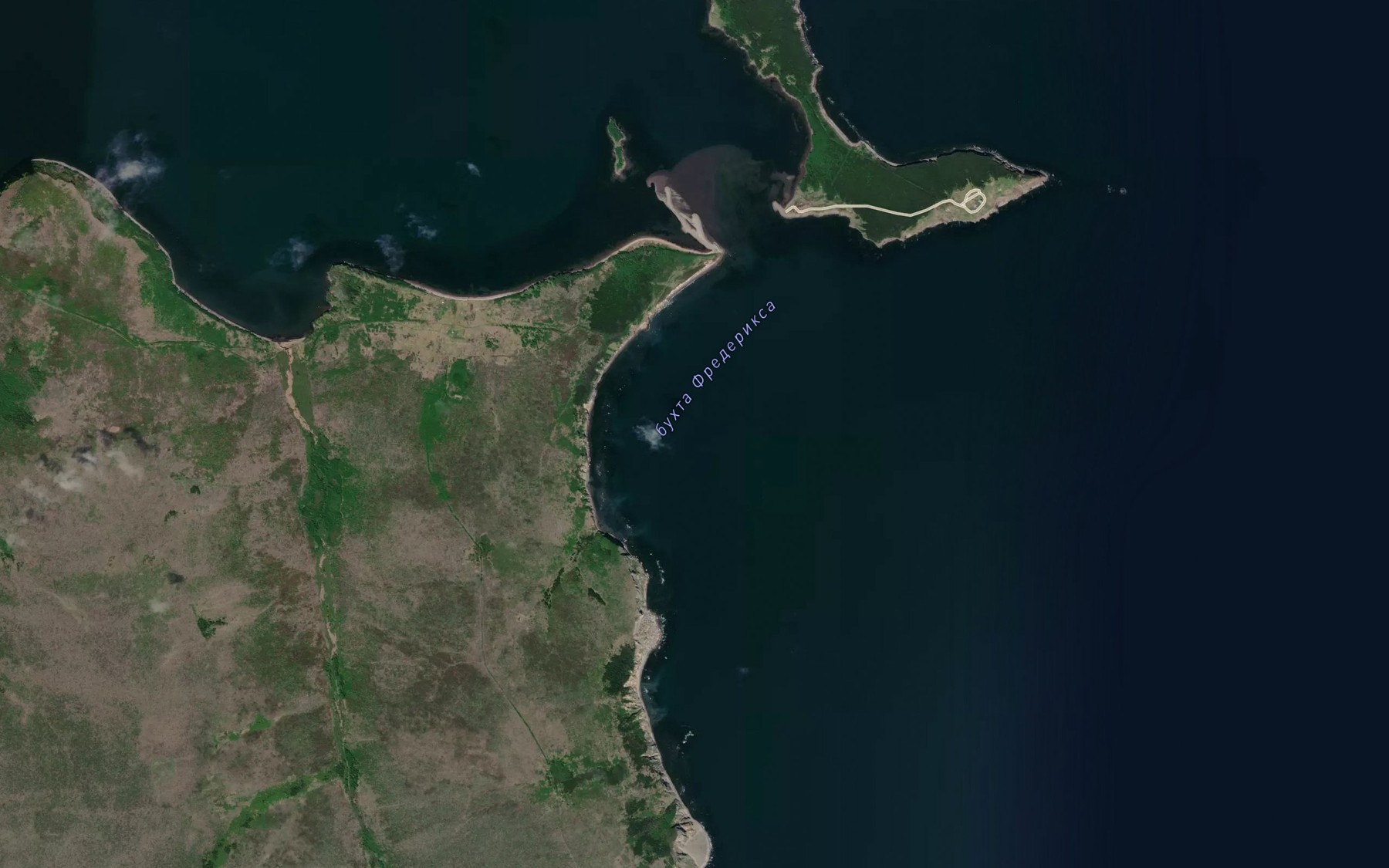 Satellite map of the Bukhta Frederiksa