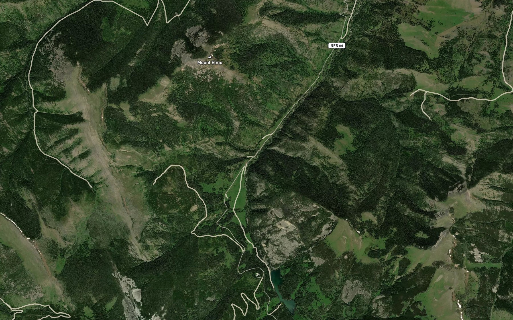 Satellite map of the Spring Creek
