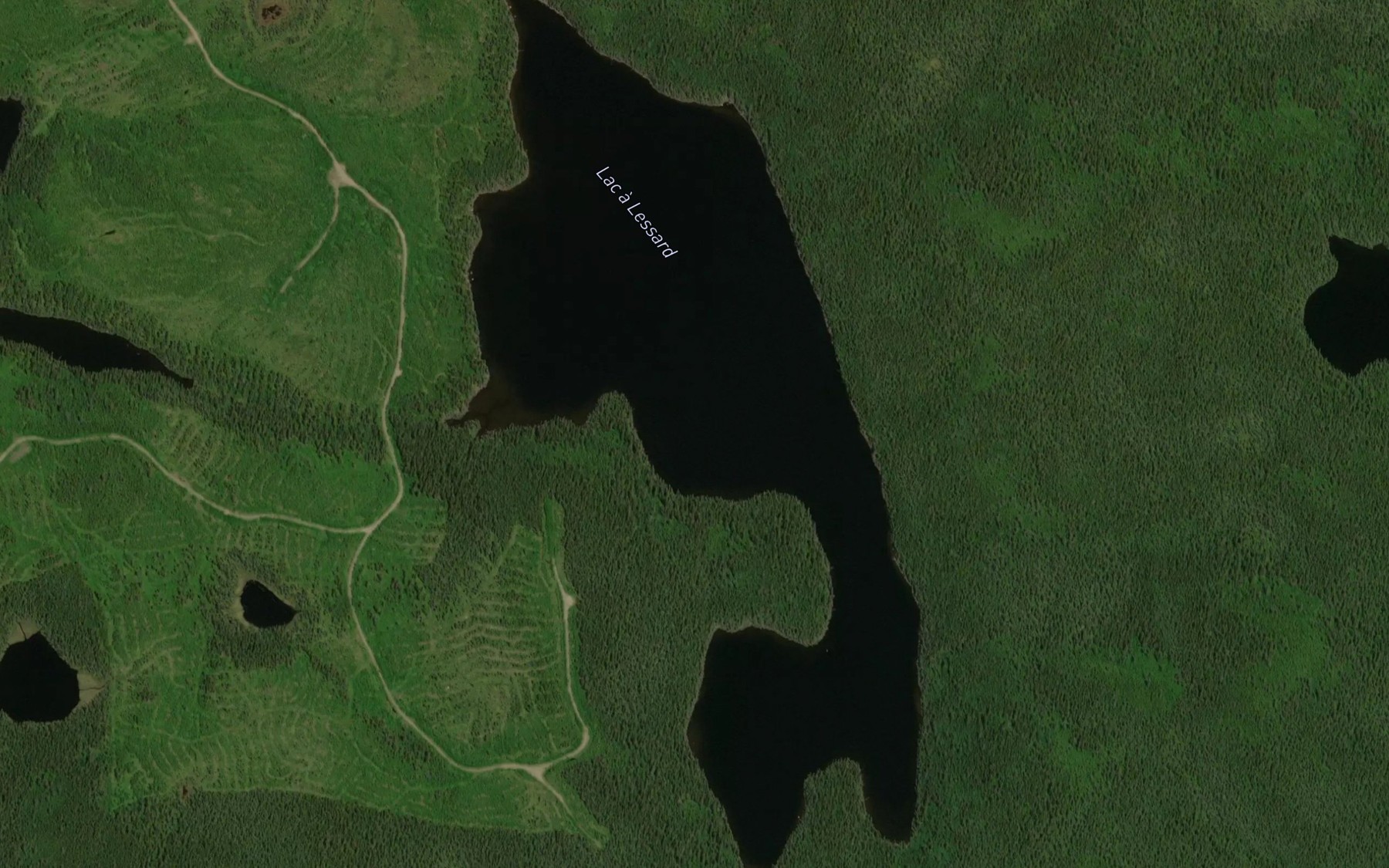 Satellite map of the Lac a Lessard