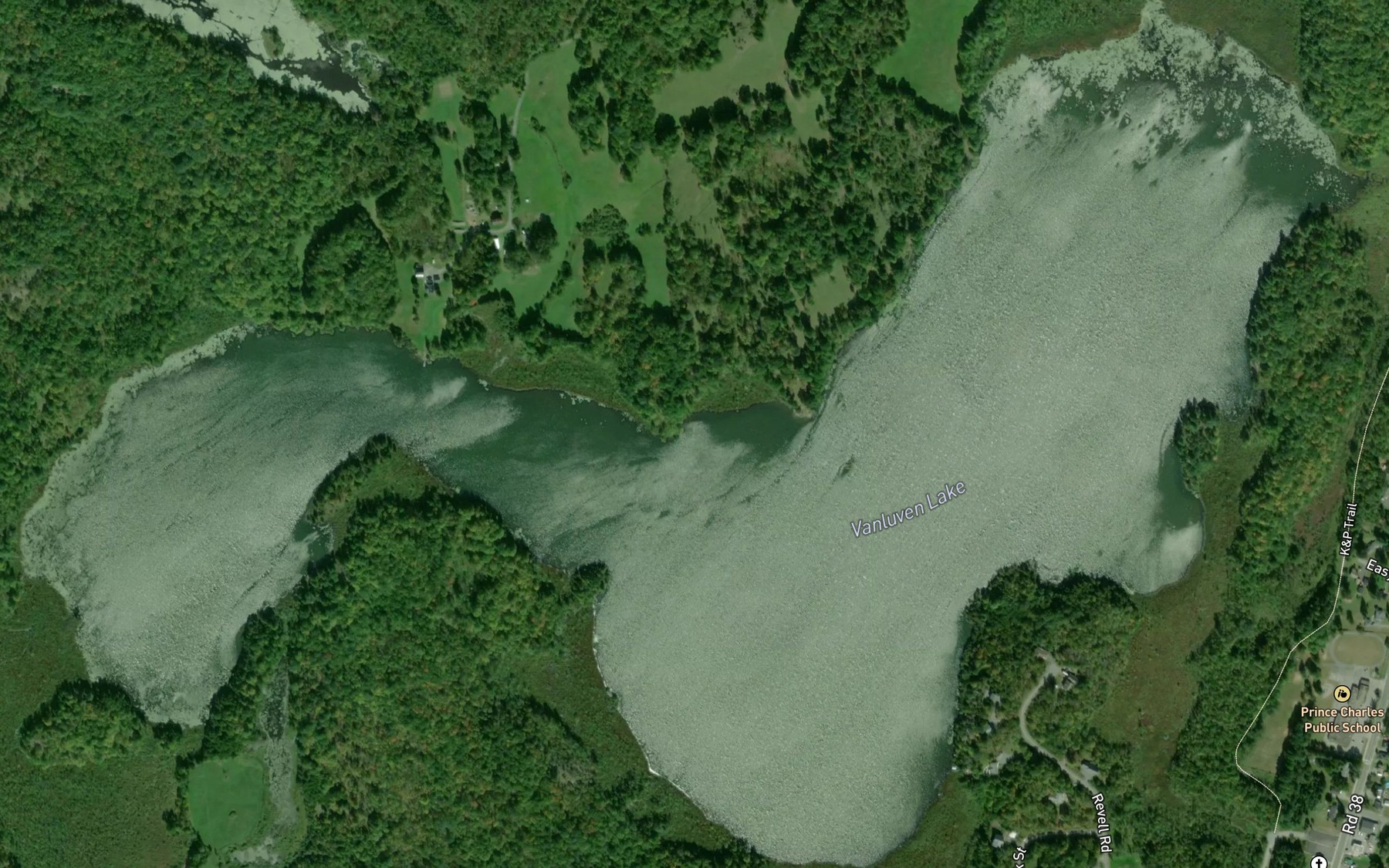 Satellite map of the Vanluven Lake