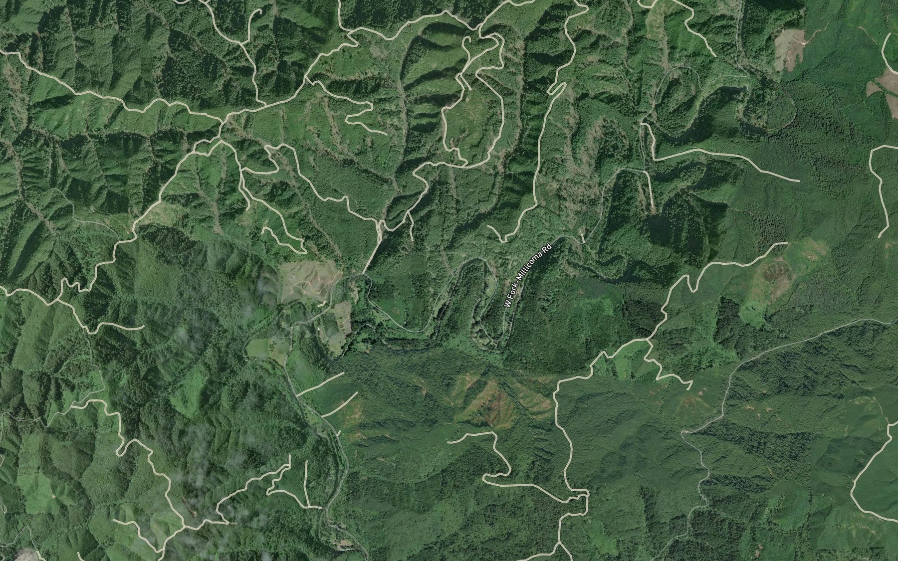 Satellite map of the Schumacher Creek