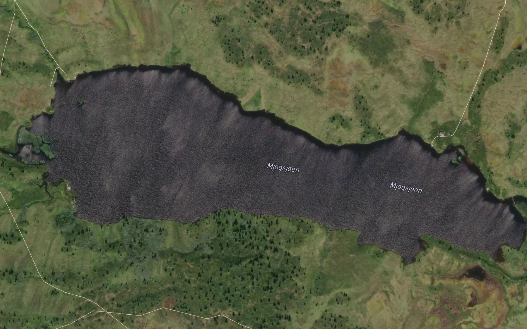 Satellite map of the Mjogsjoen