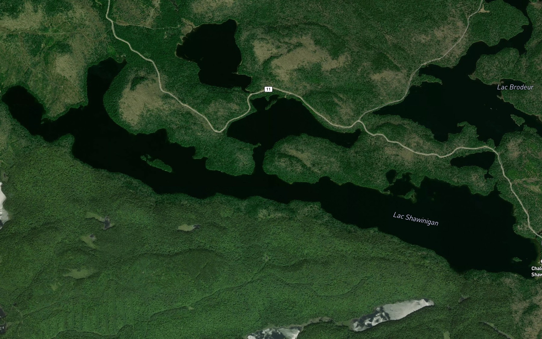 Satellite map of the Lac Shawinigan