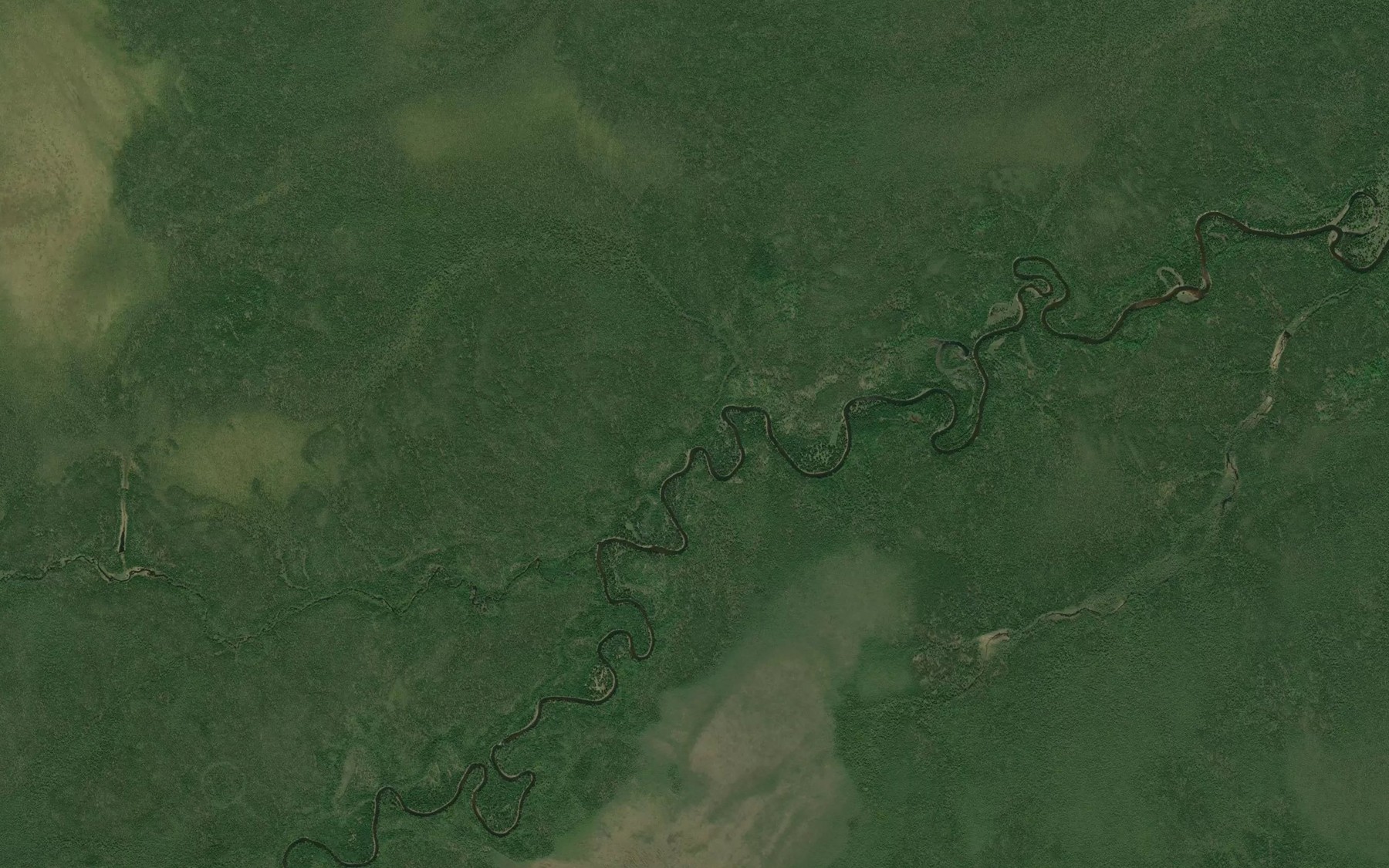 Satellite map of the Ogaming Creek