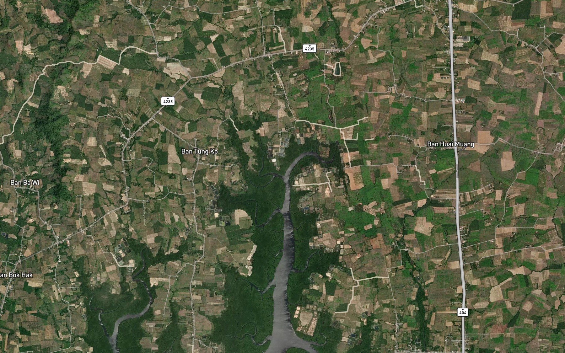 Satellite map of the Khlong Phru Tiao