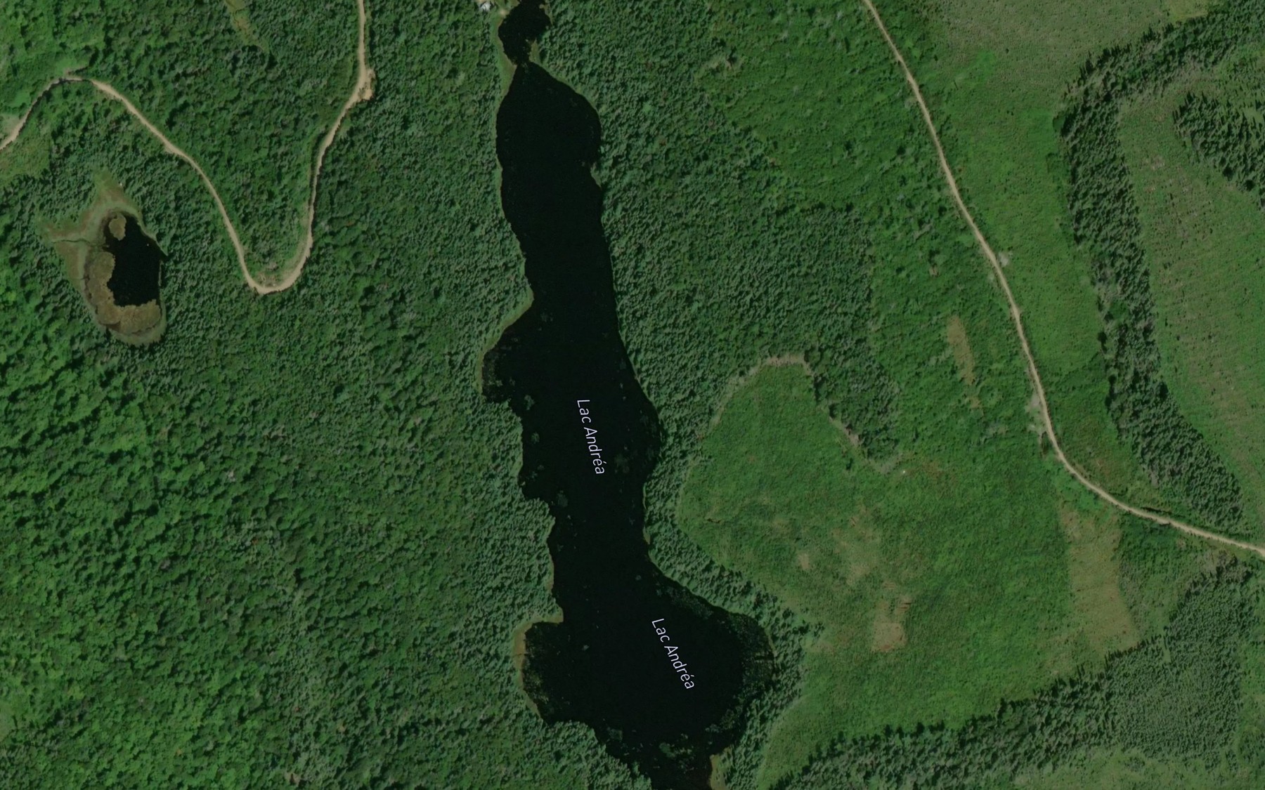 Satellite map of the Lac Andrea