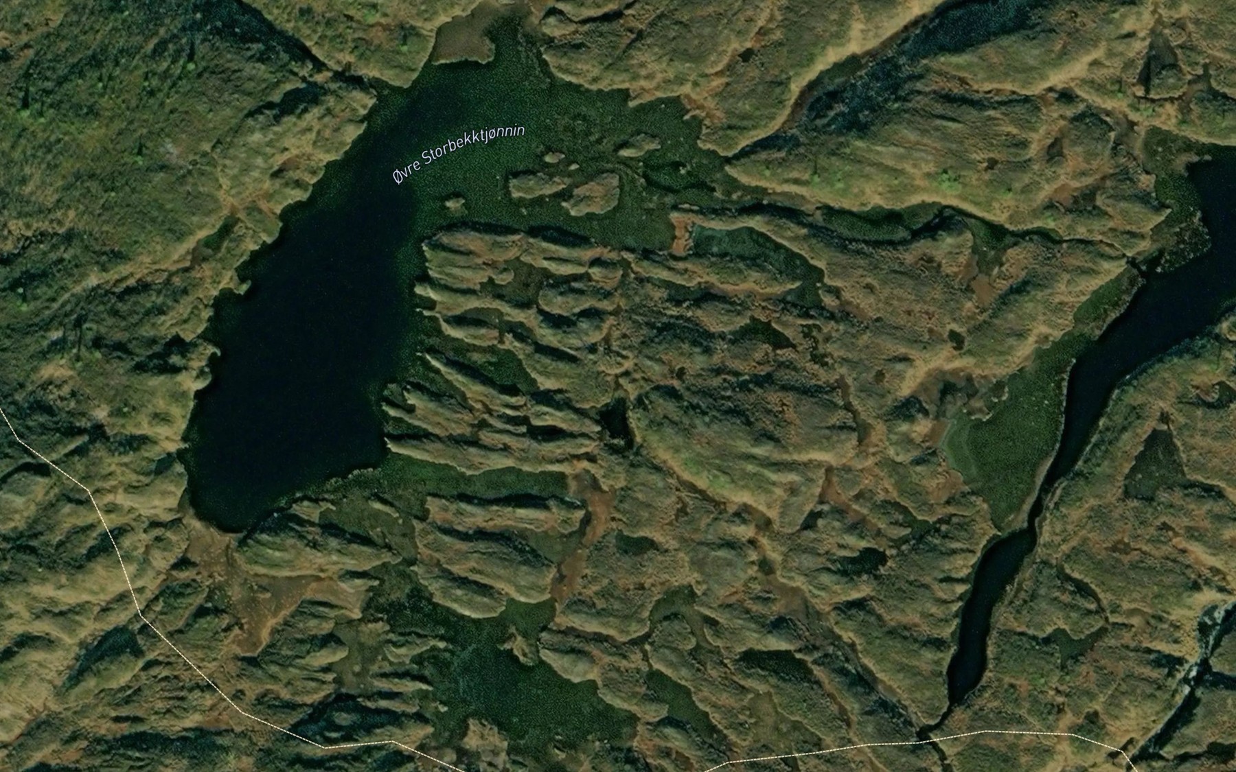 Satellite map of the Ovre Storbekktjonnin