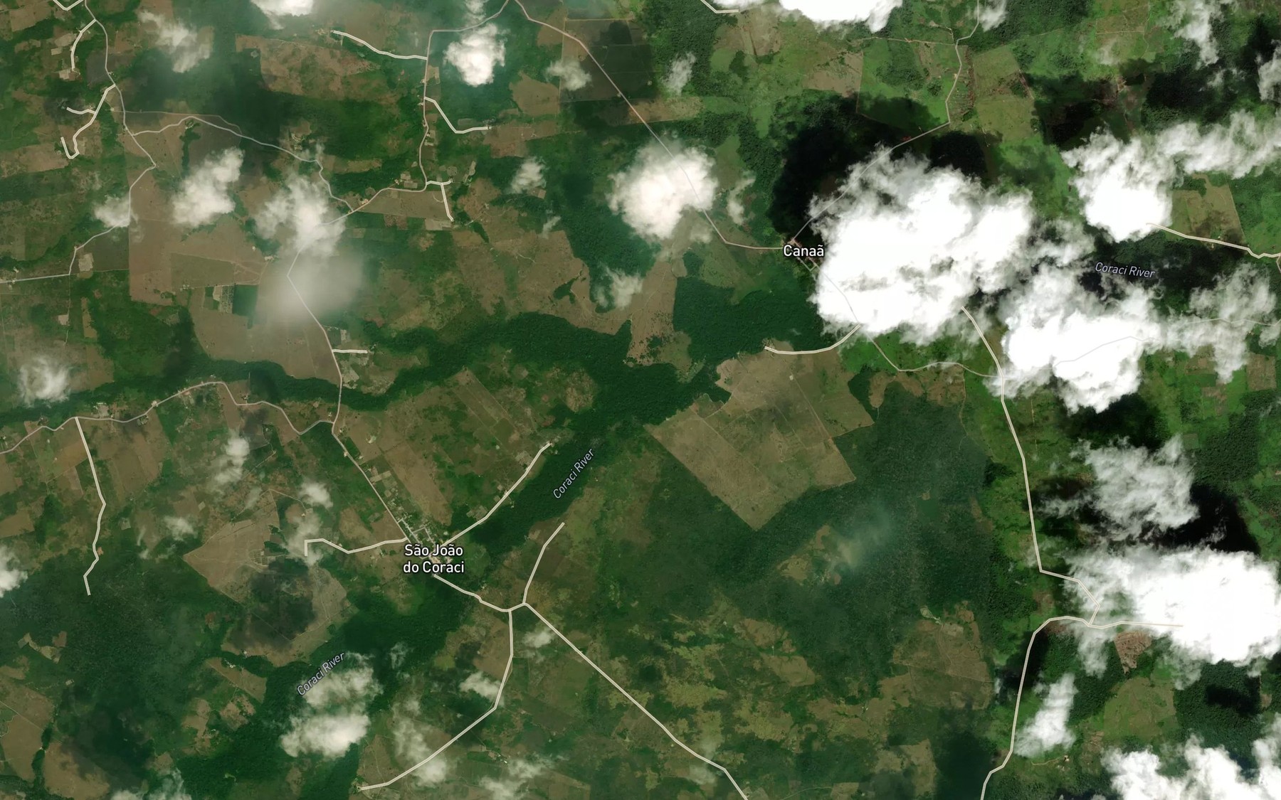 Satellite map of the Igarape Arrependido