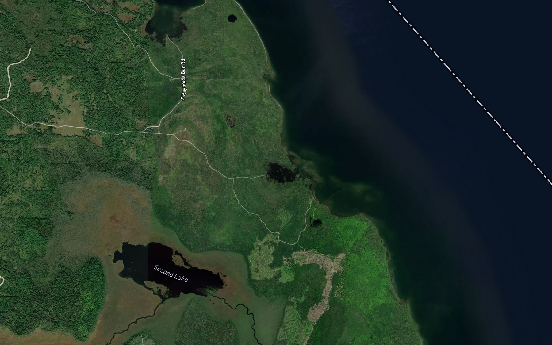 Satellite map of the Colton Bay
