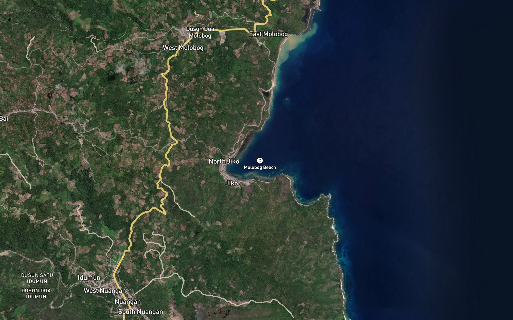 Satellite map of the Luok Molobog